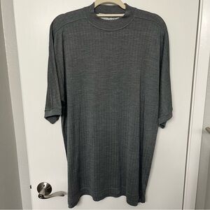 Jhane Barnes Charcoal Short Sleeve Knit Tee